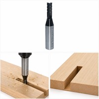 Chuanmu 1/2 Shk TCT Fraise à rainurer droite à 3 dents, personnalisable OEM/ODM, pour routeur CNC, revêtement titane HRC55