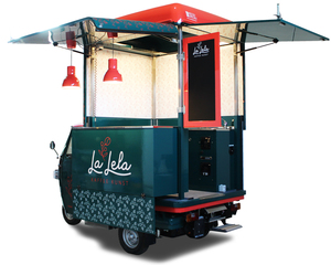 Triciclo Eléctrico para Comida, Carrito de Comida Móvil, Camioneta de Comida Callejera de Tres Ruedas, Resistente a la Corrosión, 5 Años de Garantía, para Café, Pizza, Tacos, Helados - Product Image 2