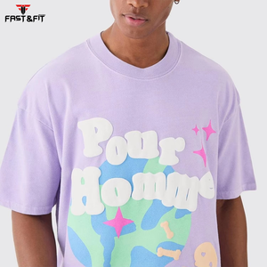 Camiseta de algodón 100% para hombre, diseño nuevo, estilo urbano, corte holgado, estampada, de alta calidad. - Product Image 5