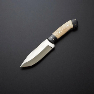Couteau tactique de chasse en acier D2 de haute dureté, fait à la main, manche en bois, lame fixe - Product Image 5
