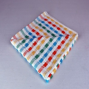 Serviette de cuisine de luxe 100% coton biologique imprimé bleu et blanc de haute qualité avec Logo personnalisé, certificat GOTS - Product Image 3