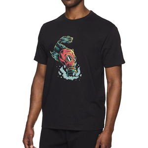 T-shirt de sport confortable de qualité supérieure, tissu interlock respirant, anti-boulochage, séchage rapide, logo de marque personnalisé OEM imprimé - Product Image 5
