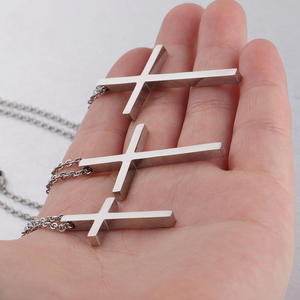 Collar con Colgante de Cadena de Acero Inoxidable Brillante, Joyería Religiosa Cristiana, Accesorios de Moda para Hombres y Mujeres, <span class=keywords><strong>Iglesia</strong></span> - Product Image 5