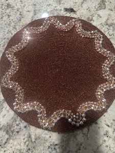 Napperons perlés irisés un de cuivre ou de noir - Product Image 4