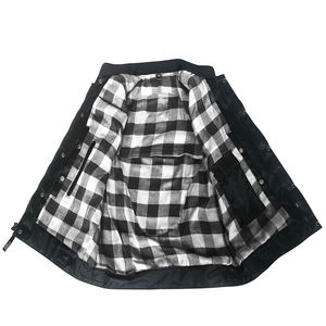 Chaleco de cuero con cuello en V 100% de calidad superior para hombre nuevo estilo al por mayor estilo occidental con decoración de botones montar en moto de invierno - Product Image 6