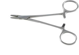 Derf porte-aiguille manuel en acier inoxydable pince chirurgicale pilote d'aiguille pour chirurgie dentaire et ophtalmique - Product Image 5