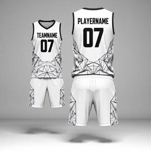 Maillots de basket-ball pour hommes en maille respirante, à séchage rapide, absorbant la transpiration, design personnalisé 100% polyester, ensembles d'uniformes d'équipe mixte - Product Image 6