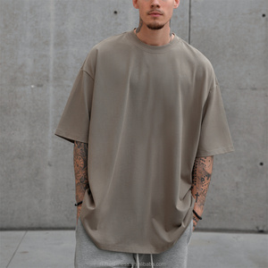 Wholesale <b>Acid</b> Wash Oversized Heavy Canvas <b>Drop</b> Shoulder T-Shirt Men Breathable Eco-Friendly Streetwear Hip Hop Vintage Plus - Product Image 1