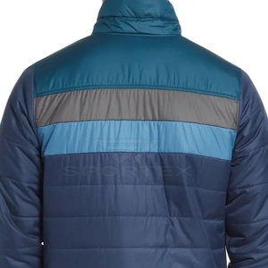 Chaqueta acolchada de poliéster impermeable de temporada de invierno con logotipo personalizado para hombre con cuello levantado para uso en exteriores disponible al por mayor - Product Image 6