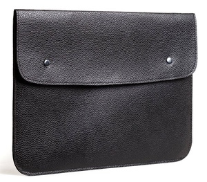 LLS-0011 Factory Office Organizer A4 Sleeve <b>Leather</b> Portfolio File <b>Folder</b> Bag <b>Document</b> Case with Zipper for Laptop & <b>Documents</b> - Product Image 4