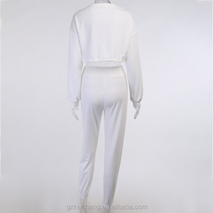 XW-G9206 sans couture fille vêtements pour femmes côtelé Yoga porter des vêtements de sport d'entraînement Gym Fitness ensembles femmes ensembles de vêtements de sport - Product Image 4