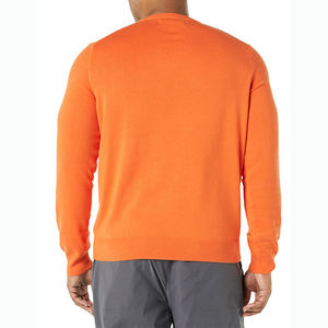 Sudaderas de hombre de alta calidad Otoño Invierno Algodón/máquina Prendas de punto Rib Knitted Custom O Neck Male Top Pullover - Product Image 4