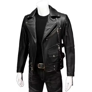 Vestes en cuir de moto au design personnalisé, fermeture éclair, vêtements de sport, grande taille, coupe-vent d'hiver, décontracté, mode, imperméable - Product Image 3