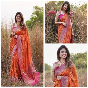 Nouveau à la mode Lichi soie Saree Blouse pièce économique Bollywood Style indien femmes fête porter en gros été Viscose - Product Image 5