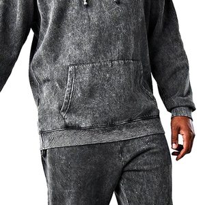 Precio al por mayor: Chándales de invierno para hombre, duraderos, de secado rápido, transpirables, estampados, casuales, ligeros, con lavado ácido, diseño 2 en 1, 100% algodón. - Product Image 5