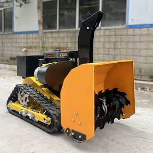 Remote Control Track <b>Snow</b> <b>Sweeper</b> Gasoline Engine <b>Snow</b> Blower Road <b>Snow</b> Plow Municipal Cleaning Machine Yellow - Product Image 1