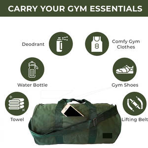 Bolsas de gimnasio de poliéster ligeras portátiles Bolsas de fitness cómodas de diseño plegable impermeable con MOQ bajo - Product Image 4