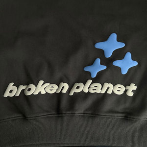 Fabricantes de ropa Sudadera con capucha con estampado de hojaldre personalizado Logotipo Hombres Unisex Ropa de calle de algodón 400 Gsm Hoddies desgastados de peso pesado - Product Image 6