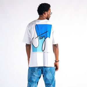 T-shirt vintage oversize à épaules tombantes pour homme, 100 % coton, haute qualité, tendance, avec logo de créateur, collection été 2026, vente en gros - Product Image 4