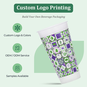 Vasos de Plástico PP Reutilizables Transparentes e Irrompibles de 12oz y 16oz de Allwin Packfactory para Bebidas Frías con Sabor a Sandía y <span class=keywords><strong>Menta</strong></span>, con Logotipo Personalizado - Product Image 5