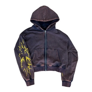 Winter Men's Streetwear <b>Thick</b> <b>Fleece</b> Cotton Breathable Quick Dry Pocket Design Custom Logo OEM Zipper Hoodies Plain Dyed TRADEEM - Product Image 1