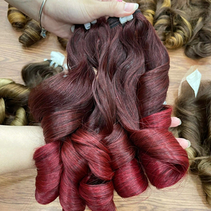 NUEVO, Cabello Humano Virgen con Ondas Rizadas y Voluminosas, Color Ombre, Sin Enredos, Sin Caída, 100% Cabello Humano, Proveedor de Cabello Natural - Product Image 1