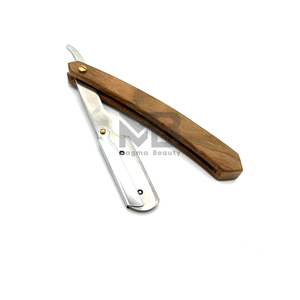 มีดโกนหนวดทรงตรงแบบใหม่สำหรับผู้ชาย ด้ามไม้กุหลาบอย่างดี พร้อมใบมีดขัดเงา มีดโกนสำหรับช่างตัดผม ใบมีดเดี่ยว - Product Image 5