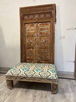 Chaise longue Deewan en bois fabriqué à la main avec rembourrage en textile Suzani Design indien traditionnel canapé de meubles de décoration intérieure