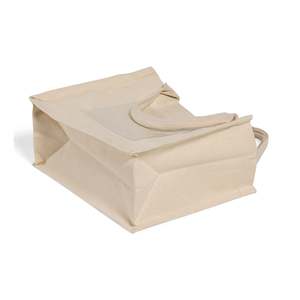 Solid Color 100% Cotton <b>Canvas</b> Open Closure Wedding Tote Bag with Front Pocket Customizable for Women's Wedding Favors - Product Image 6