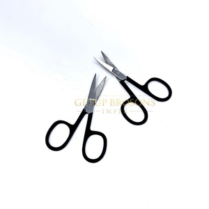 Tijeras para Cejas de Alta Calidad con Recubrimiento de Polvo Negro, Hoja Recta Afilada de Acero Inoxidable, Herramienta de Belleza con Logotipo Personalizado - Product Image 5