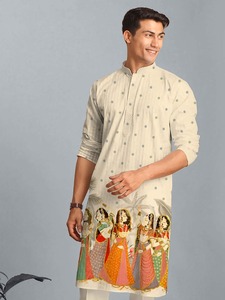 ¡Oferta especial en pijama Kurta de festival étnico indio hecho a medida e impreso para hombres para bodas y fiestas! - Product Image 4