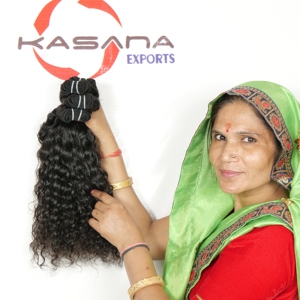 100% naturel non transformé vierge brut indien ondulé faisceau cuticule aligné vague profonde Extensions de cheveux humains pour les femmes lâche vague profonde - Product Image 4