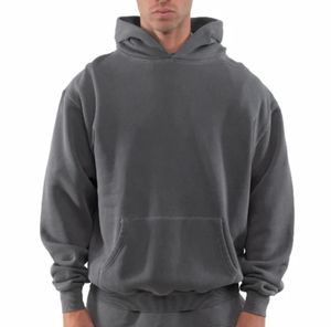 Fabricants de sweats à capuche Streetwear Sweat à capuche lourd à épaules tombantes en molleton Logo personnalisé Coton vierge Sweat à capuche pour homme - Product Image 4