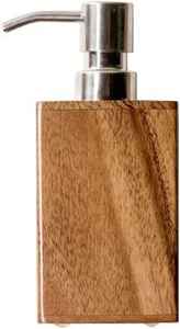 Handcrafted Durable Eco-Friendly Wooden Soap <b>Dispenser</b> High Quality Stainless Steel Pump for Luxury Bathroom Use Sleek Design - Product Image 4
