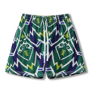 Pantalones cortos con estampado de cintura elástica con logotipo de sublimación completa para hombre de diseño más nuevo - Product Image 1