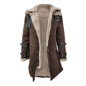 Veste universitaire en fausse fourrure de laine pour homme sur mesure, col montant en toile, vêtements d'extérieur d'hiver, motif de lettres, respirant, écologique - Product Image 4