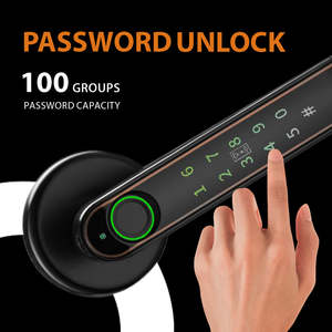 Serratura Intelligente N198 in Lega di Alluminio con Riconoscimento Impronte Digitali per Porte in Legno o Alluminio - Tipo Codice Maniglia Tuya - Product Image 4