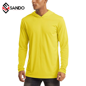 เสื้อยืดกีฬาแขนยาวสำหรับผู้ชายเสื้อมีฮู้ดเสื้อกีฬาแขนยาวออกแบบโลโก้ได้ตามต้องการ - Product Image 2