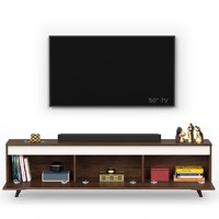 Yeni Modern Tarz Blesky Ahşap Ayaklı TV Ünitesi Set Üstü Kutu Standı/TV Dolabı Paneli Raflı