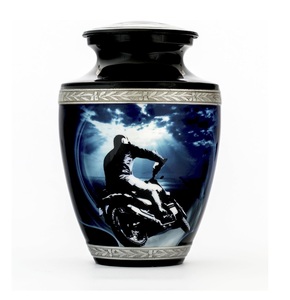 โกศใส่ศพรถจักรยานยนต์สีเงินสำหรับขี้เถ้ามนุษย์โกศโลหะขัดเงาสำหรับผู้ใหญ่สำหรับใส่เถ้ากระดูกมนุษย์ - Product Image 6