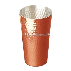 Vaso de cobre puro Acero inoxidable Vino Cerveza y Cóctel Enfriador Accesorio de cocina para uso en bar Empaquetado en caja - Product Image 1
