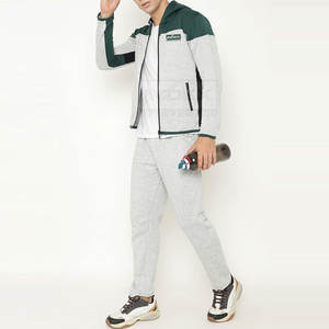 Chándales cómodos y ligeros para correr para hombre Patrón sólido 100% Algodón Tallas grandes Cremallera de invierno Cantidad a granel - Product Image 6