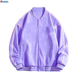 Veste de baseball rétro personnalisée à la mode, veste universitaire brodée, col montant décontracté pour hommes et femmes, options de tailles plus grandes - Product Image 5