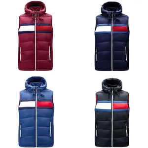 Veste sans manches matelassée imperméable pour homme sur mesure, fermeture éclair, col à capuche, décontractée, anti-rides, vente en gros - Product Image 5