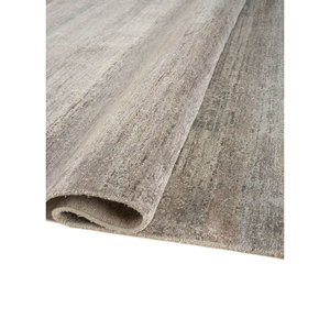 Tapis Entropy Blue en laine et soie de bambou noué à la main, grand format rectangulaire AKWB-3537, fait main, abstrait, pour la maison, le salon et le couloir - Product Image 2