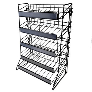 Estante de exhibición de supermercado de metal resistente personalizado con instalación en encimera y fácil montaje para grandes puntos de venta al por menor - Product Image 1