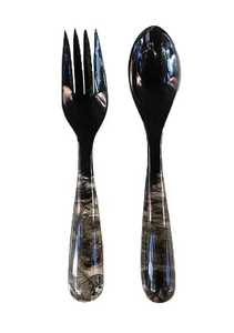 ชุดช้อนเสิร์ฟอาหารสำหรับผลไม้ทำจากเรซินด้ามแตรทำจากเรซินออกแบบนางฟ้าสไตล์ศิลปะพื้นบ้านสมัยใหม่ - Product Image 3