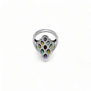 Bague multi-pierres naturelles en argent sterling 925 faite à la main style vintage bijoux élégant coloré déclaration bague cadeau - Product Image 4