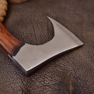 Costume Handmade Full tang forged carbon steel <b>axe</b> with rose wood Handle shaft - viking <b>axe</b> Gift for Him. - Product Image 5