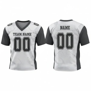 Customized Team Name American Football Jersey 100% Polyester Sublimation Printed Breathable Quick Dry Short Sleeve Adjustable - Product Image 6